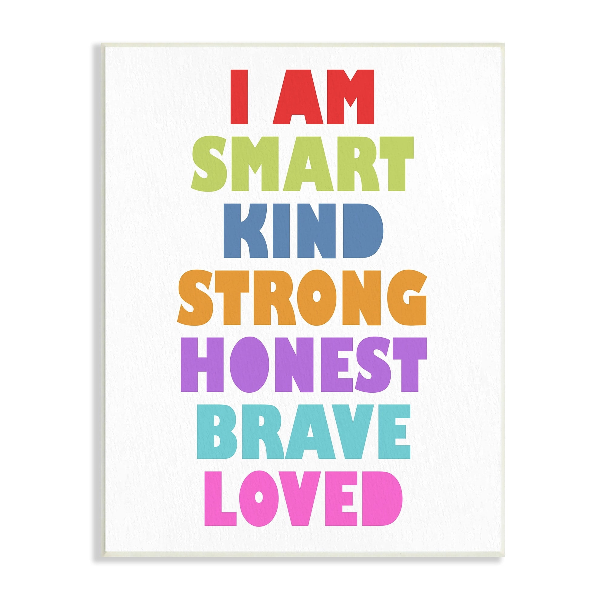 Stupell Industries I am Smart Self Worth Reassuring Text Sign,13 x 19, Design by Ann Bailey