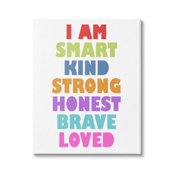 Stupell Industries I am Smart Self Worth Reassuring Text Sign,16 x 20, Design by Ann Bailey