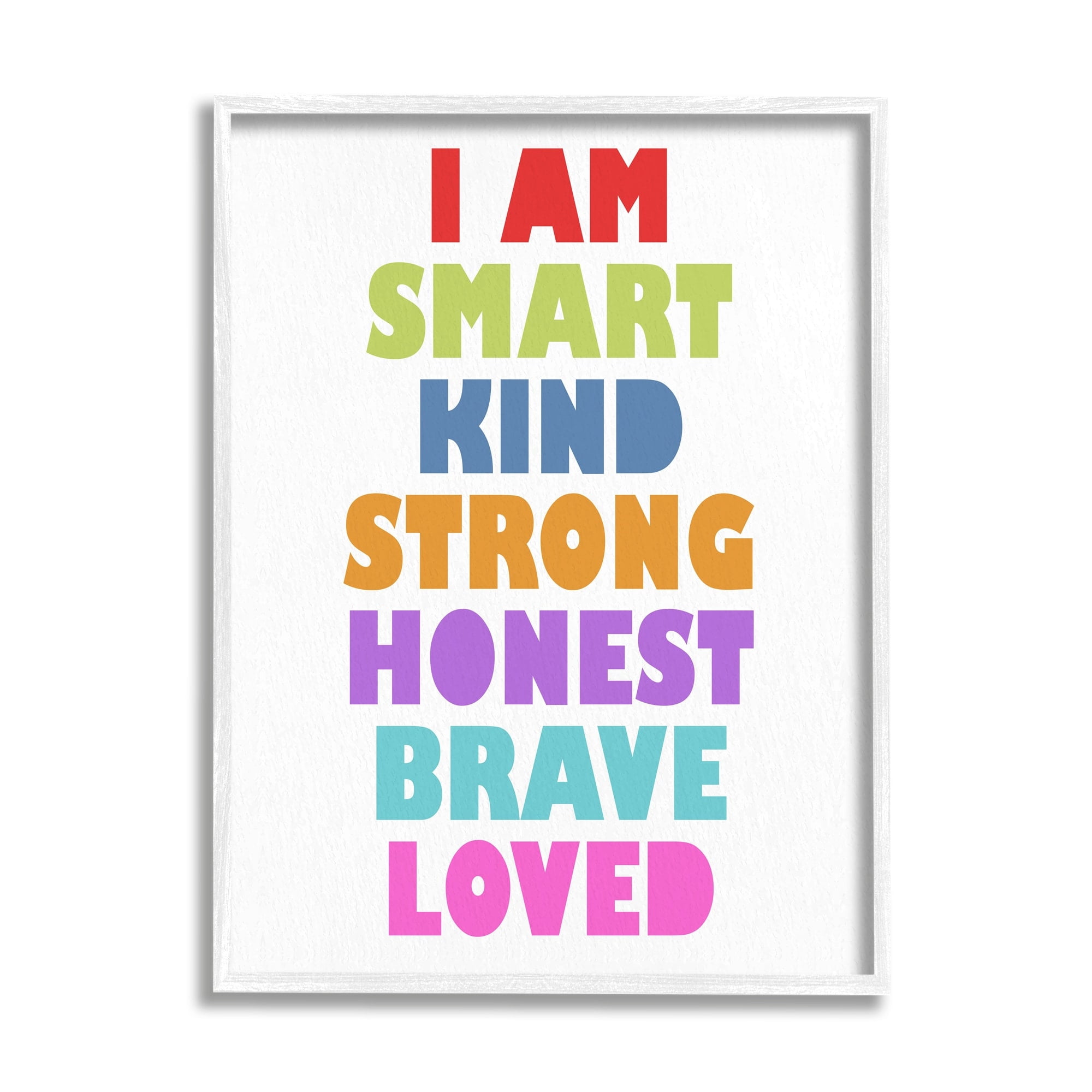 Stupell Industries I am Smart Self Worth Reassuring Text Sign,24 x 30, Design by Ann Bailey