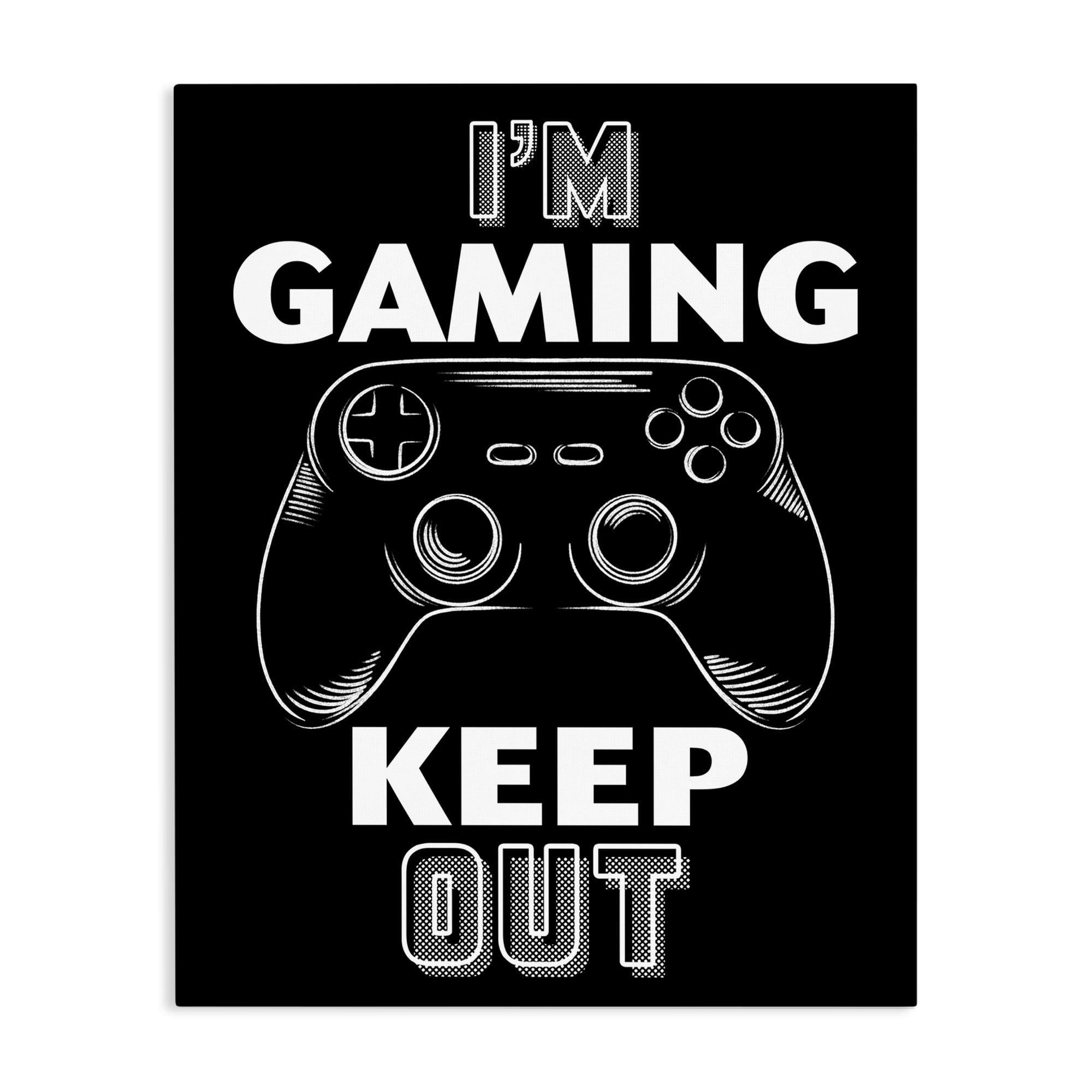 Stupell Industries I'm Gaming Keep Out Canvas Wall Art, design by Marcus Prime