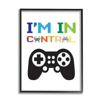 Stupell Industries I'm In Control Phrase Old School Pixelated Video Game Sign,24 x 30, Design by Jennifer McCully