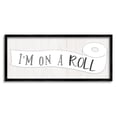 thumbnail image 1 of Stupell Industries I'm On A Roll Bathroom Graphic Art Black Framed Art Print Wall Art, Design by Natalie Carpentieri, 1 of 7