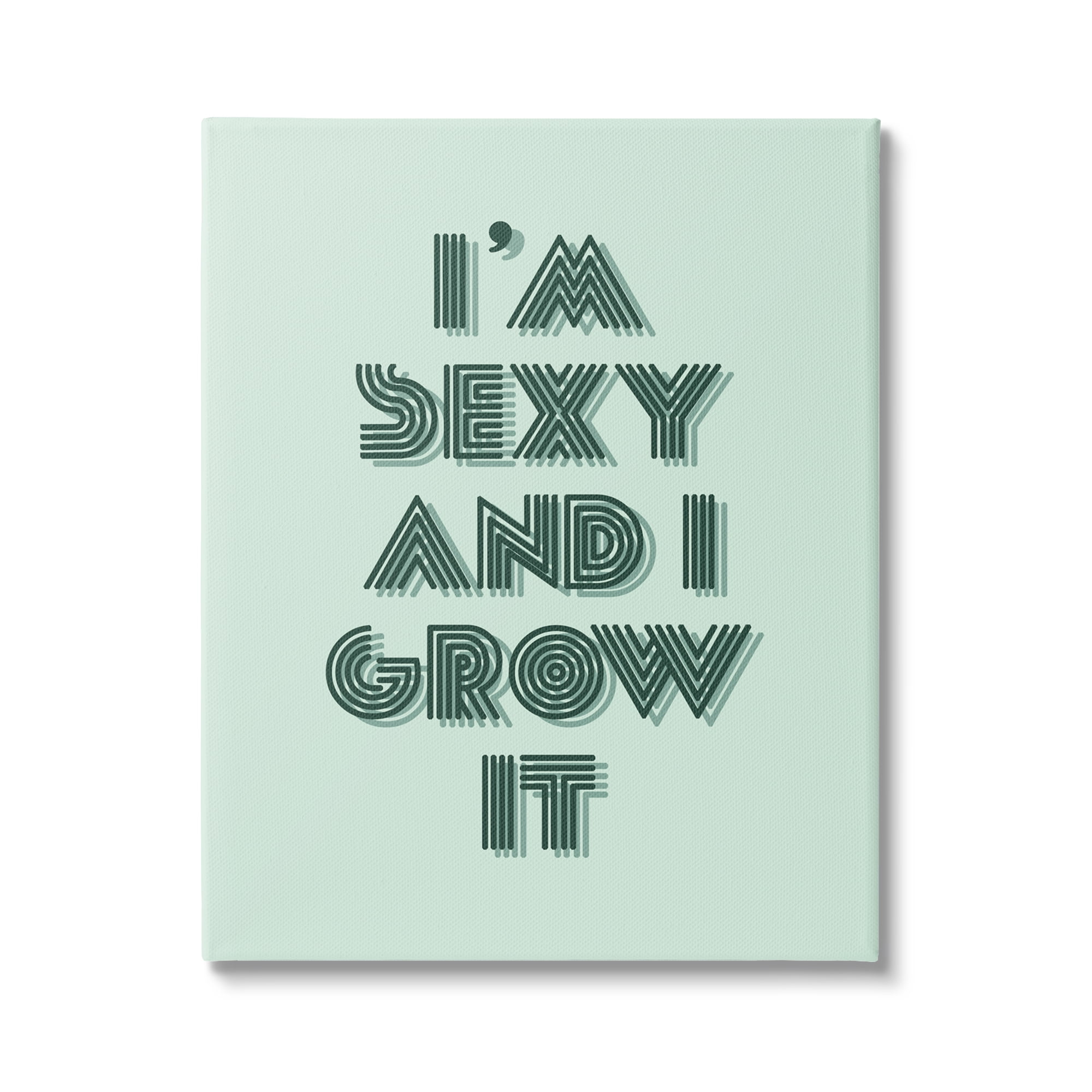 Stupell Industries I'm Sexy And I Grow It Gardening Plant Humor Canvas Wall Art, 30 x 40, Design by Lil' Rue