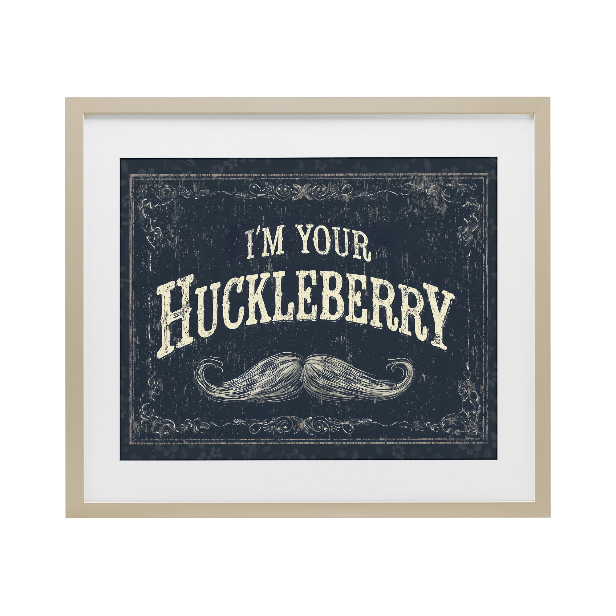 Stupell Industries I'm Your Huckleberry Birch Framed Print Under Glass, design by Arlington Prints