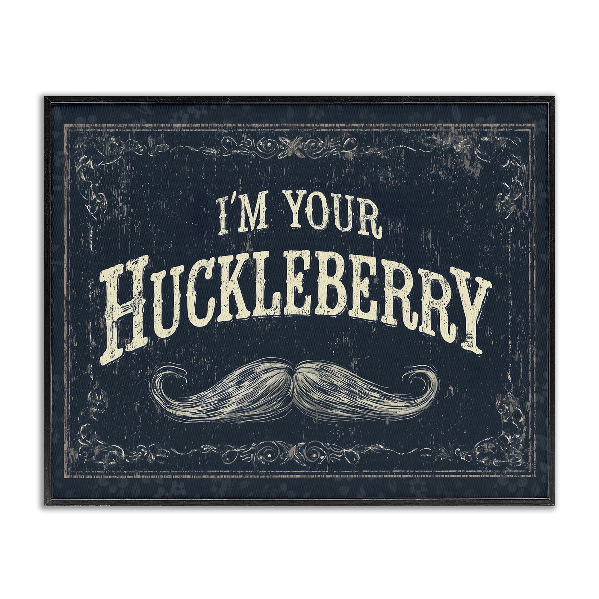 Stupell Industries I'm Your Huckleberry Black Framed Giclee Art, design by Arlington Prints