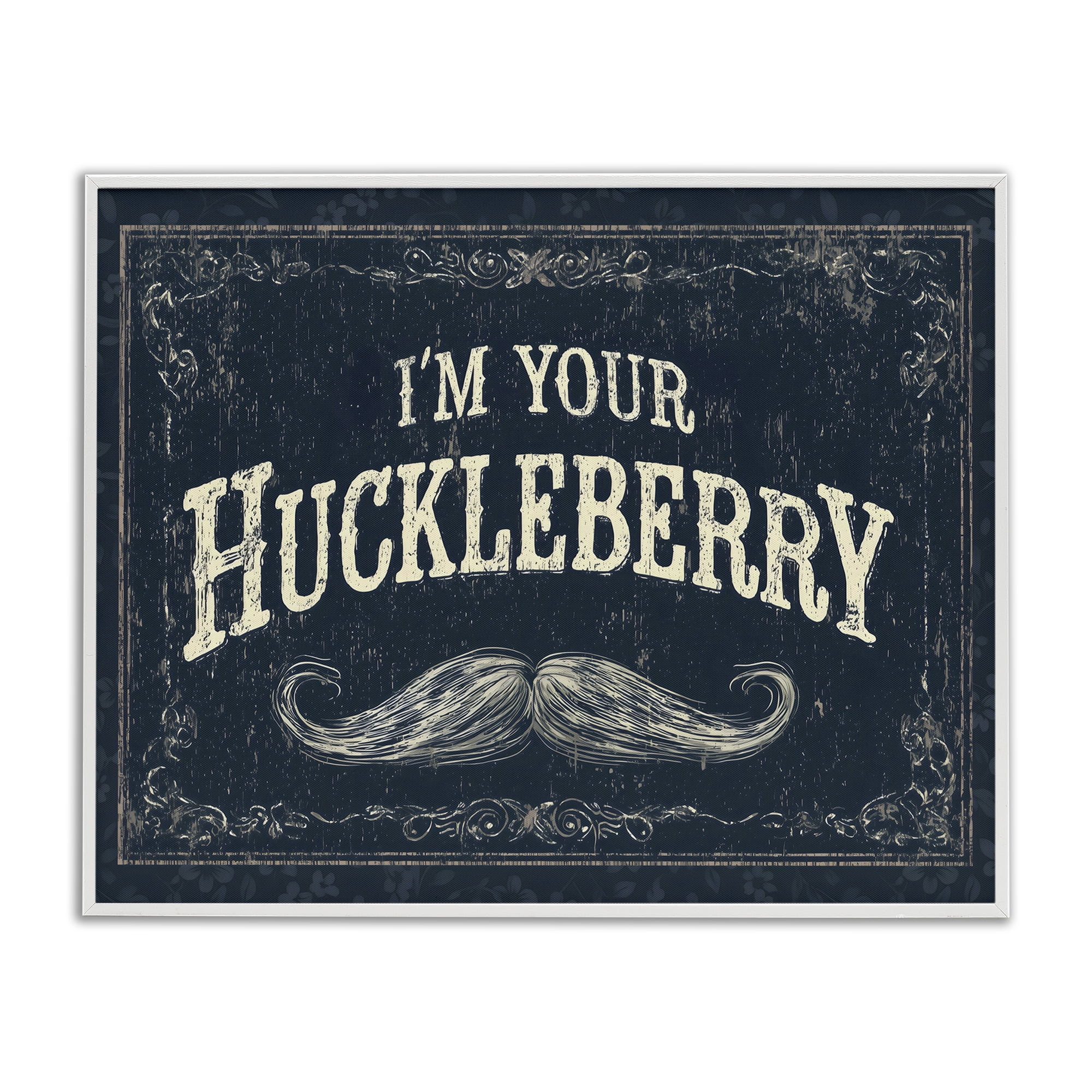 Stupell Industries I'm Your Huckleberry White Framed Giclee Art, design by Arlington Prints