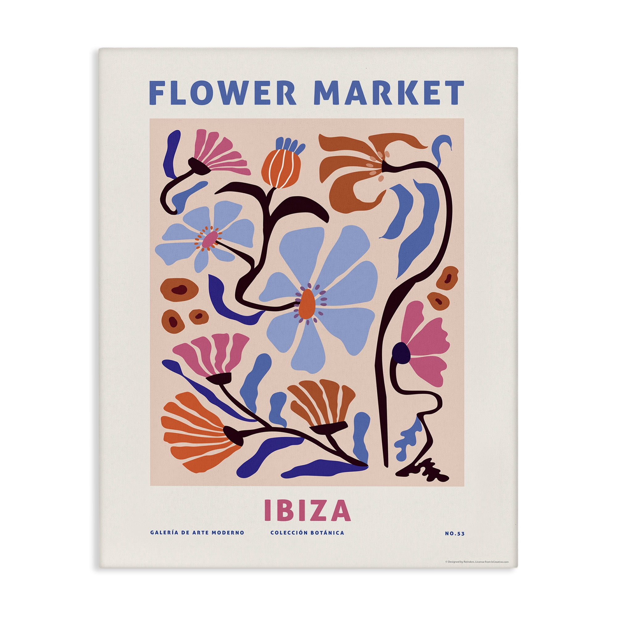 Stupell Industries Ibiza Flower Market Plants & Flowers Painting Wrapped Canvas Art Print Wall Art, 24 x 30