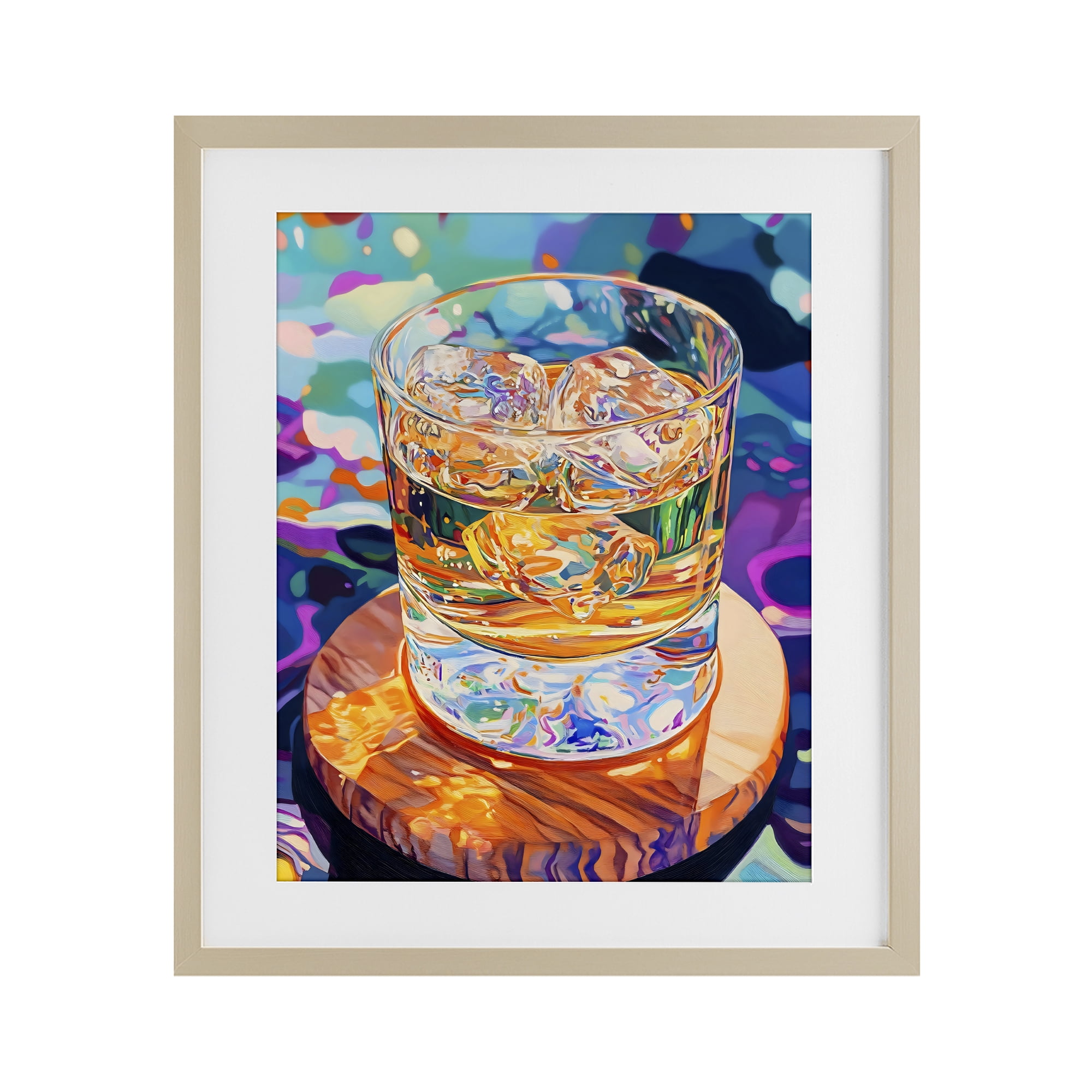 Stupell Industries Ice Cold Glass Reflections Birch Framed Print Under Glass, design by Creative Studio