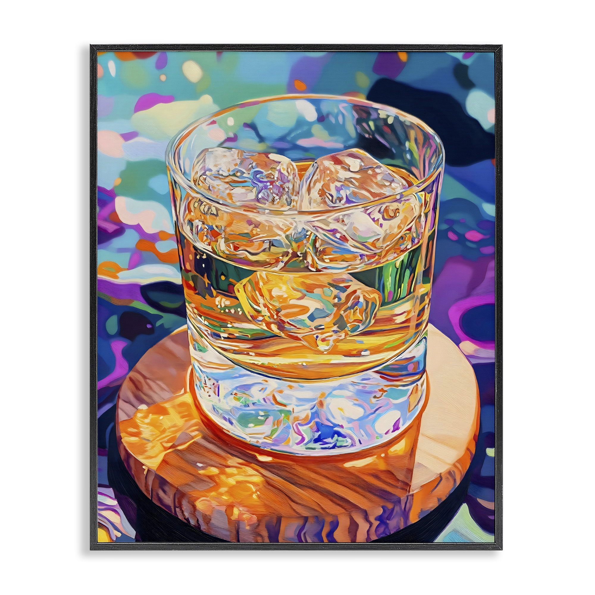 Stupell Industries Ice Cold Glass Reflections Black Framed Giclee Art, design by Creative Studio