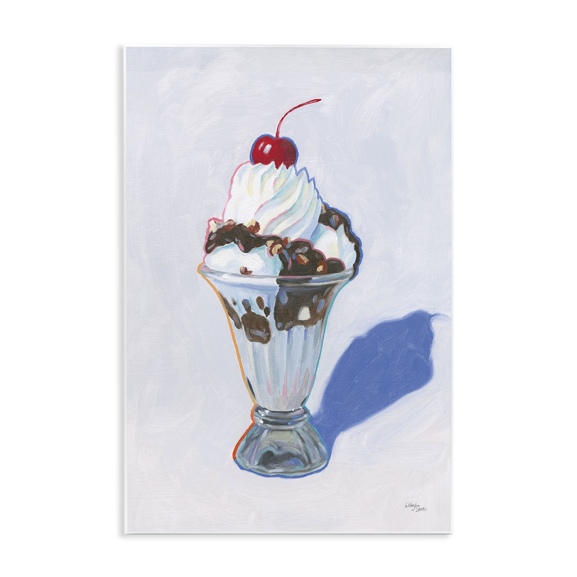 Stupell Industries Ice Cream Sundae Food & Beverage Painting Unframed Art Print Wall Art, 13 x 19