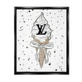 thumbnail image 1 of Stupell Industries Ice Cream on Modern Pattern Beauty & Fashion Painting Black Floater Framed Canvas Art Print Wall Art, 25 x 31, 1 of 10