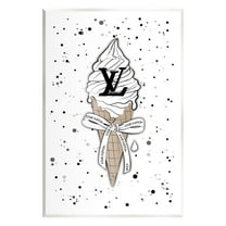 Stupell Industries Ice Cream on Modern Pattern Beauty & Fashion Painting Unframed Art Print Wall Art, 10 x 15