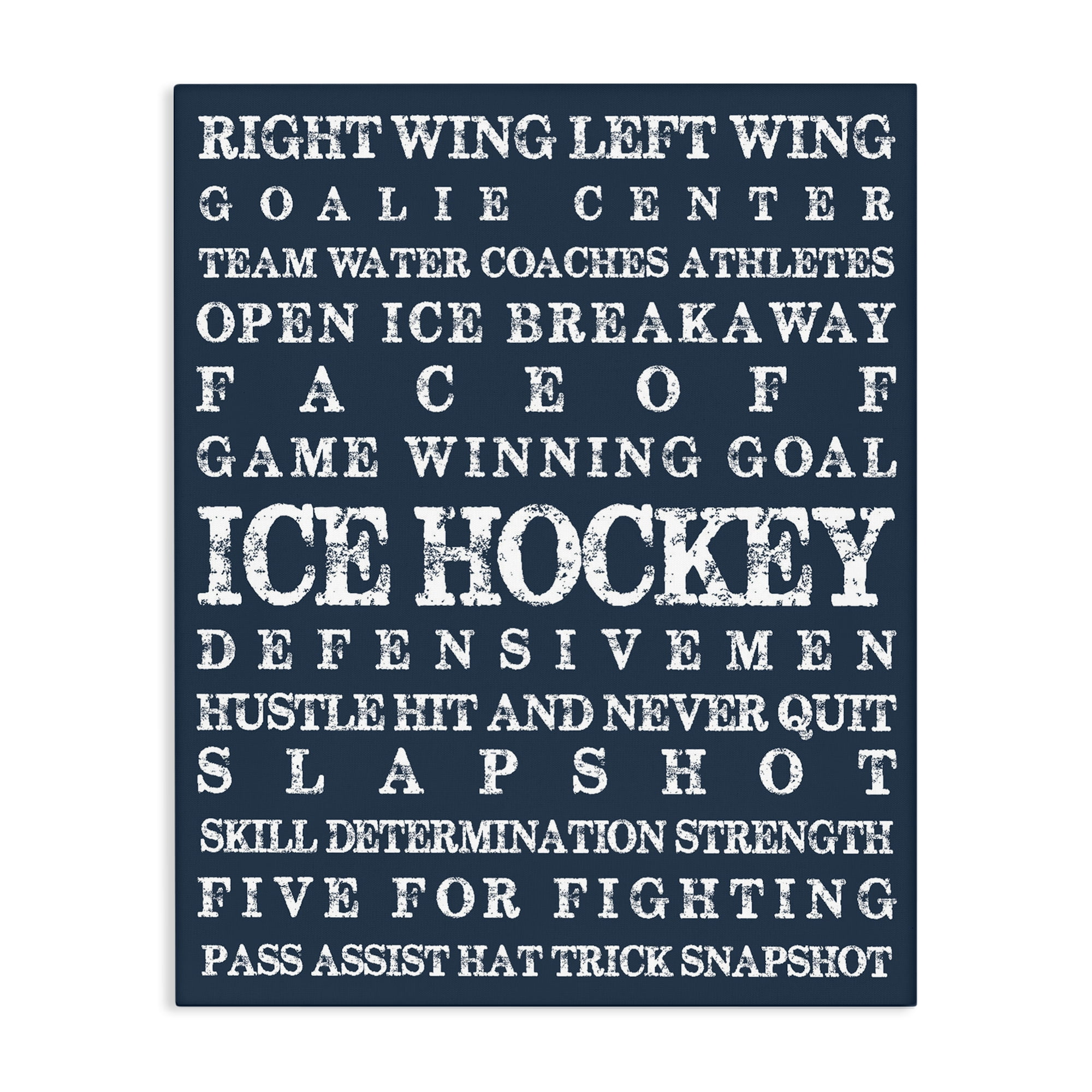 Stupell Industries Ice Hockey Expressions Canvas Wall Art, design by Melody Hogan