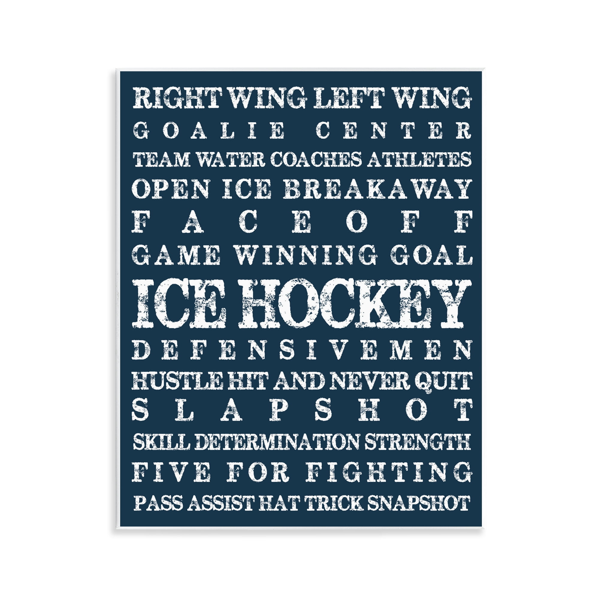 Stupell Industries Ice Hockey Expressions Wall Plaque Art, design by Melody Hogan