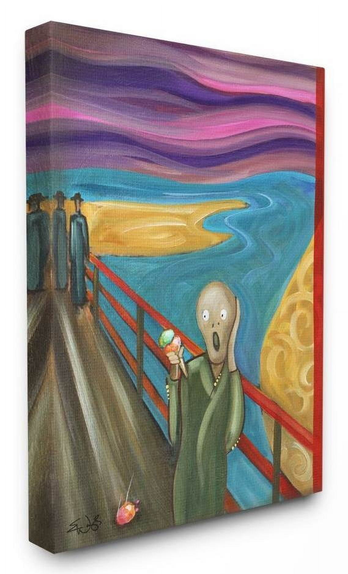 Stupell Industries Ice Scream Modern Parody Painting Canvas Wall Art by Eric Waugh