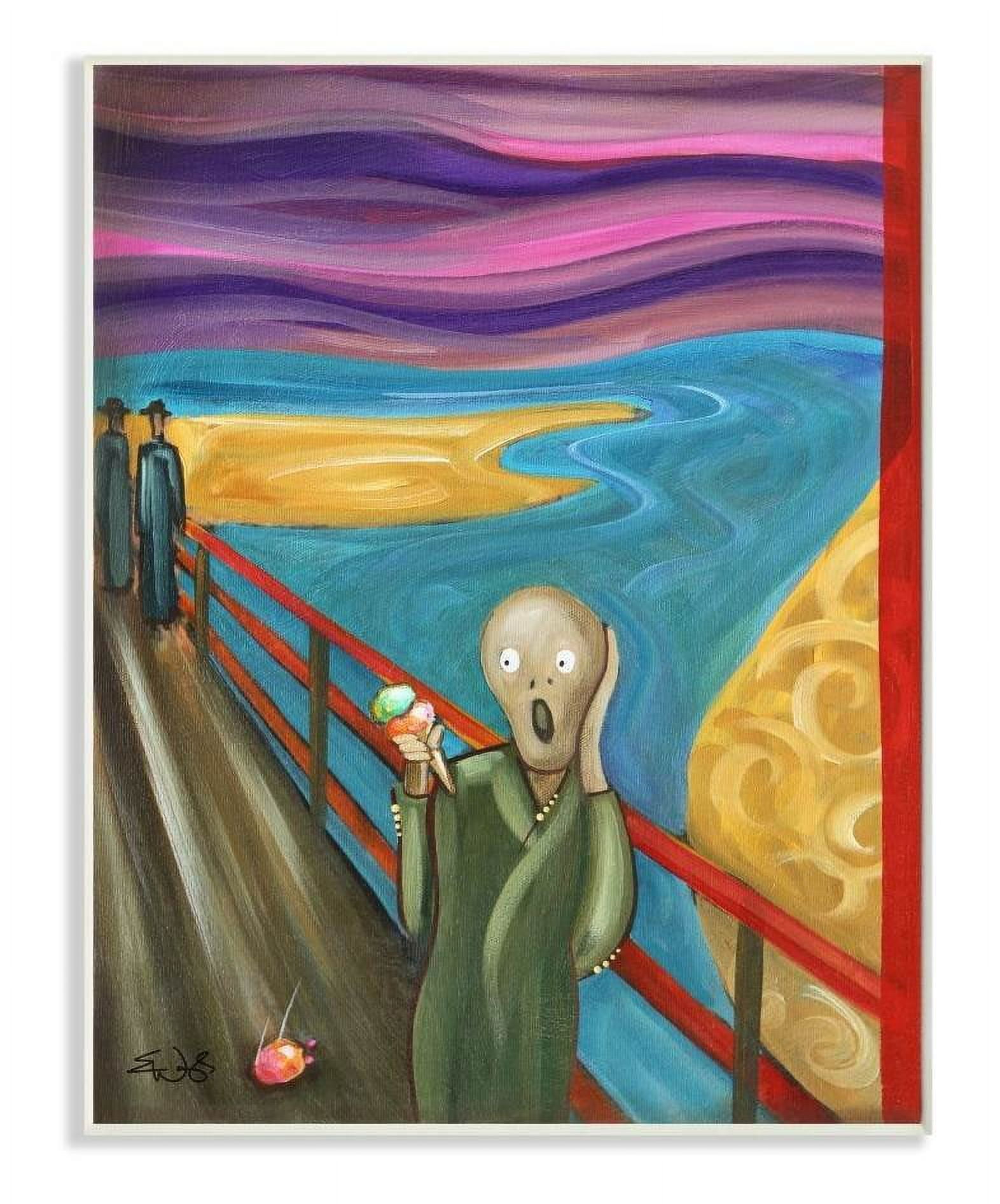 Stupell Industries Ice Scream Modern Parody Painting Wall Plaque by Eric Waugh