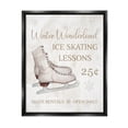 thumbnail image 1 of Stupell Industries Ice Skating Lessons Sign Holiday Painting Black Floater Framed Canvas Art Print Wall Art, 17 x 21, 1 of 2