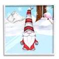 thumbnail image 1 of Stupell Industries Ice Skating Winter Gnome Red White Garden Elf Fairy Tales & Fantasy Painting White Framed Art Print Wall Art, 12 x 12, 1 of 7