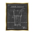 thumbnail image 1 of Stupell Industries Iced Coffee Patent Diagram Chart Graphic Art Metallic Gold Floating Framed Canvas Print Wall Art, Design by Ethan Harper, 1 of 6