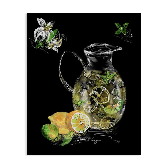 Stupell Industries Iced Lemonade Pitcher Canvas Wall Art design by Susan Lugar, 40 x 30