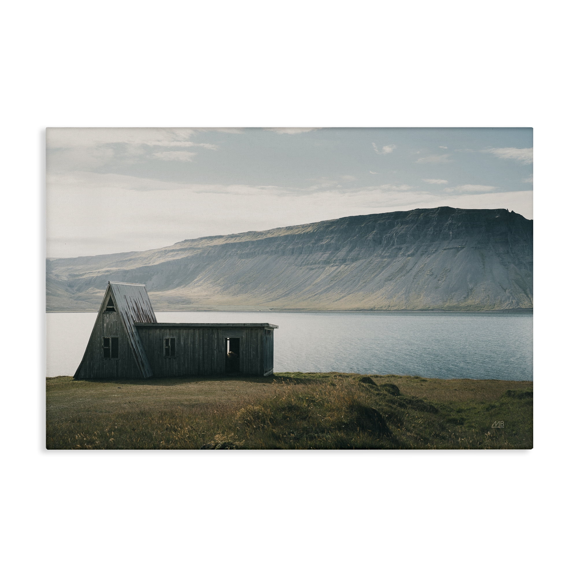 Stupell Industries Icelandic Mountain Shore Landscape & Nature Photography Wrapped Canvas Art Print Wall Art, 30 x 20