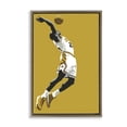 thumbnail image 1 of Stupell Industries Modern Iconic Basketball Dunk Brown Floating Frame Canvas Art, 21 x 31, by Ray Powers, 1 of 8