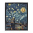 thumbnail image 1 of Stupell Industries Art Deco Iconic Blockchain Moonlight Black Floating Frame Canvas Art, 17 x 21, by Svetlana Aleynikova, 1 of 8