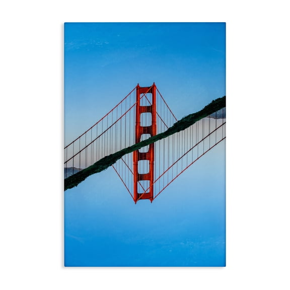 Stupell Industries Iconic Bridge Symmetry Canvas Wall Art design by Robin Vandenabeele, 24 x 16