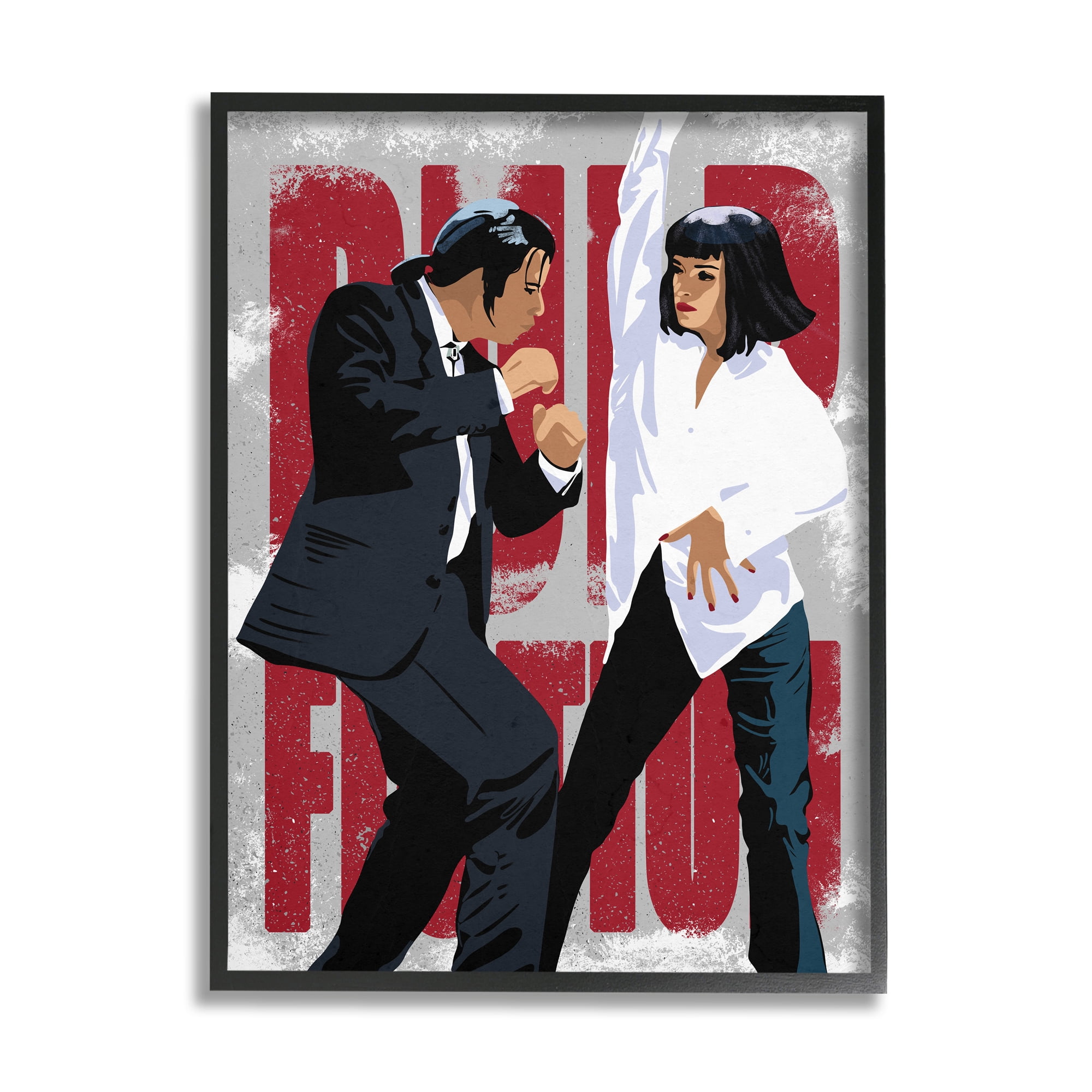 Iconic Dancing Movie Scene Black Framed Canvas Art