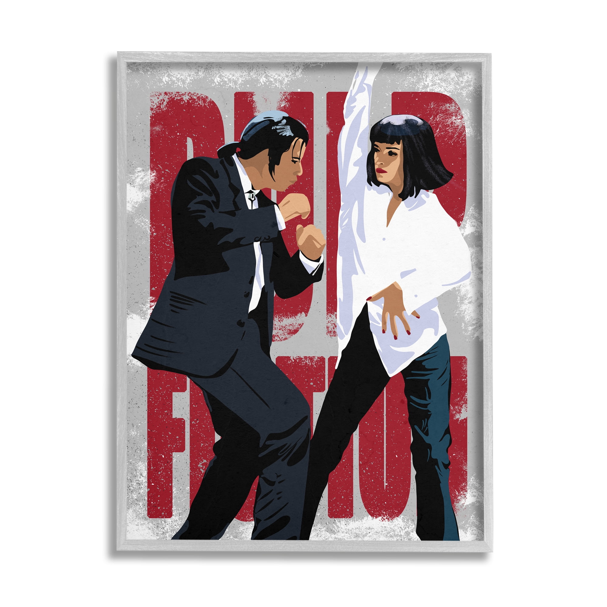 Stupell Industries Iconic Dancing Movie Scene Famous Actors Red Title, 16 x 20, Designed by Ros Ruseva