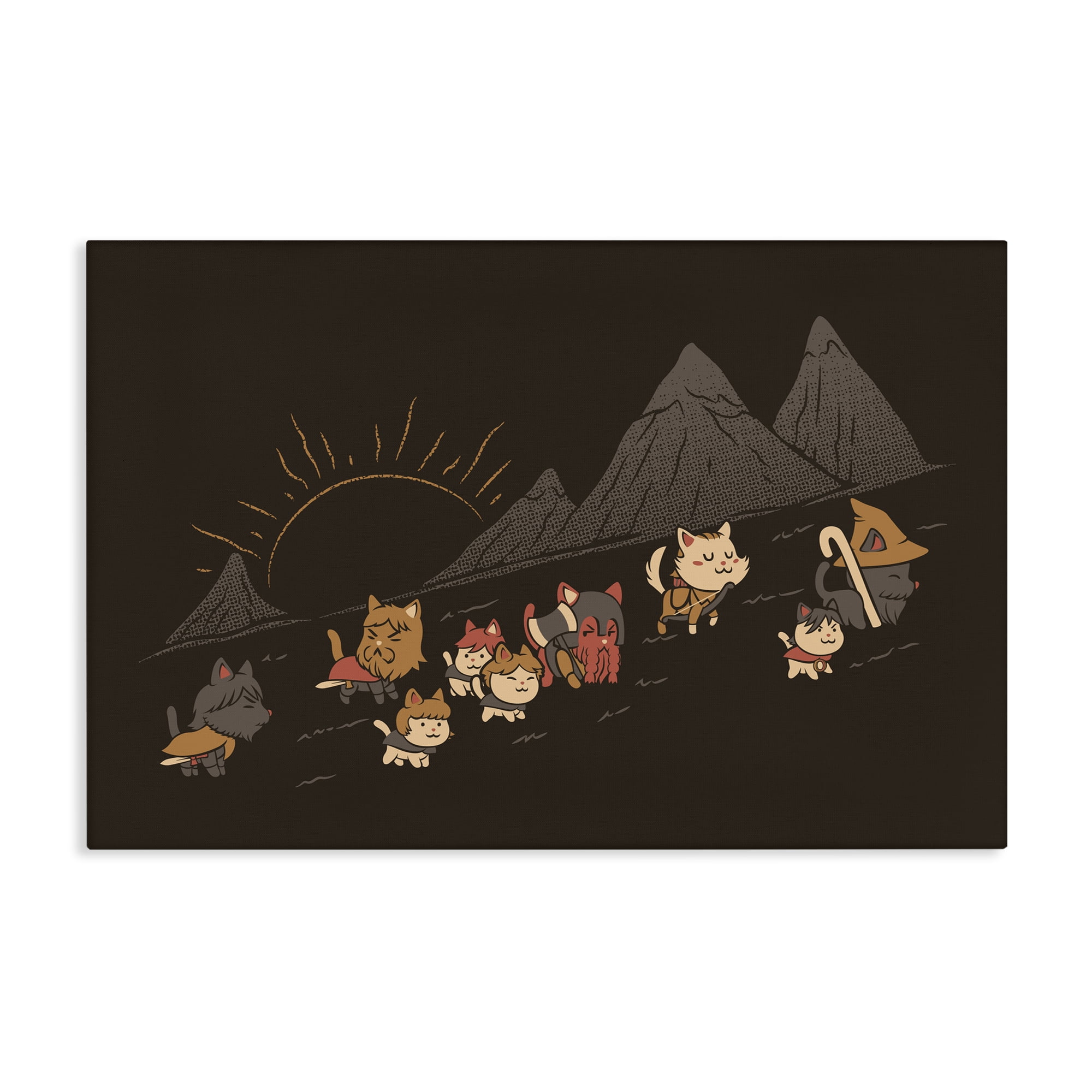 Stupell Industries Iconic Furrowship Of Ring Cats Canvas Wall Art, design by Tobe Fonseca
