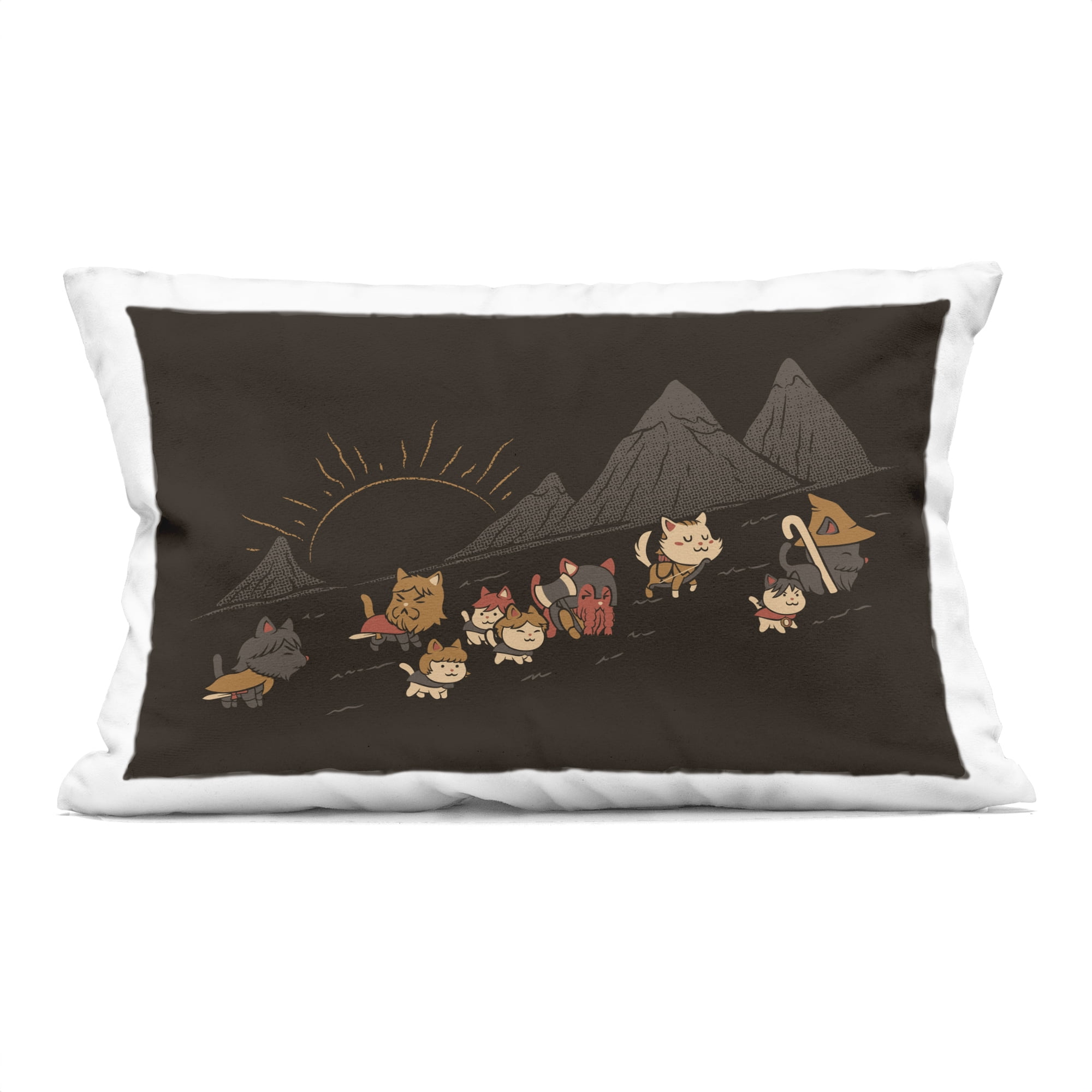 Stupell Industries Iconic Furrowship Of Ring Cats Decorative Printed Throw Pillow, design by Tobe Fonseca, 14 x 7 x 20