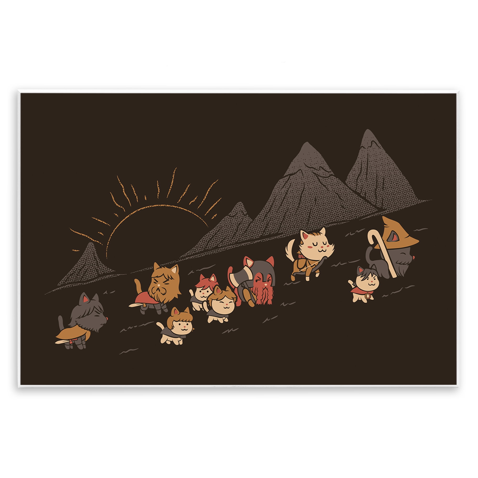 Stupell Industries Iconic Furrowship Of Ring Cats Wall Plaque Art, design by Tobe Fonseca