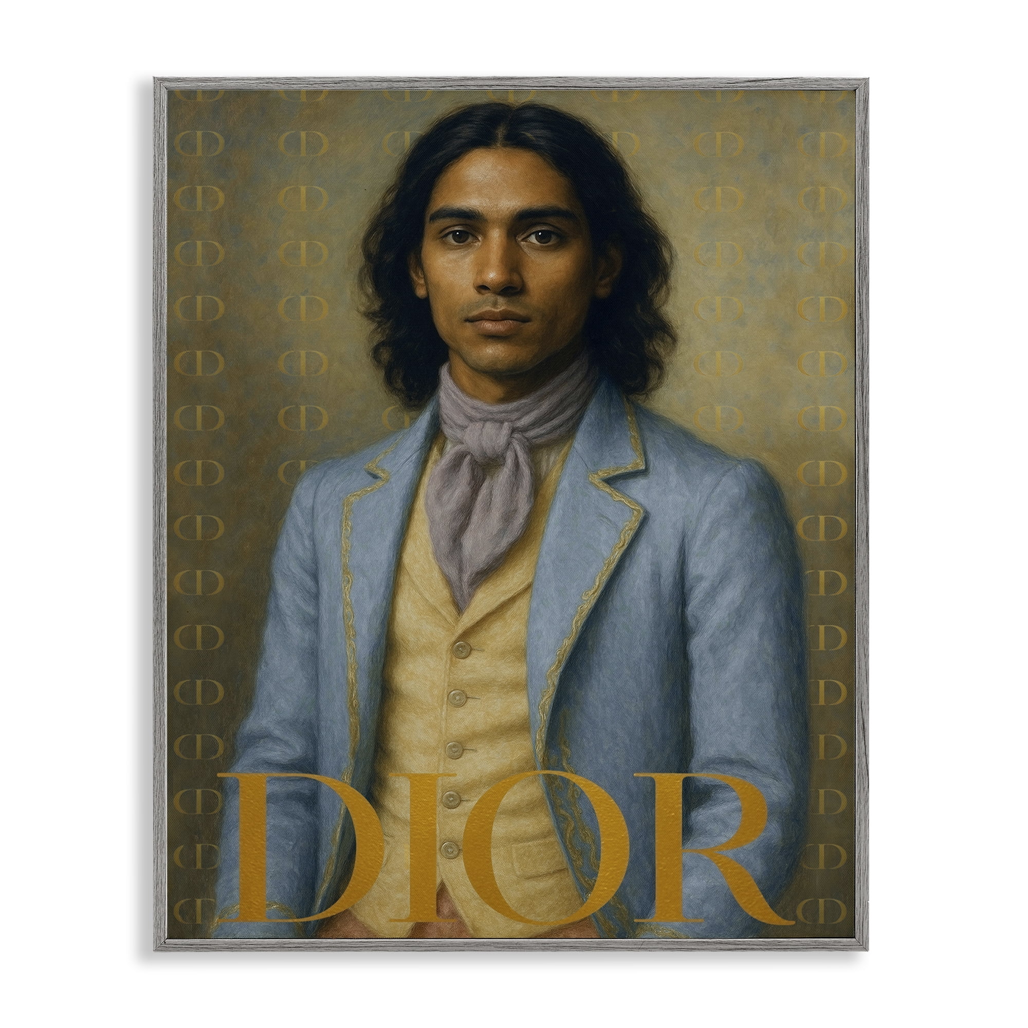 Stupell Industries Iconic Gentleman Fashion Gray Framed Giclee Art, design by Grotto Studios
