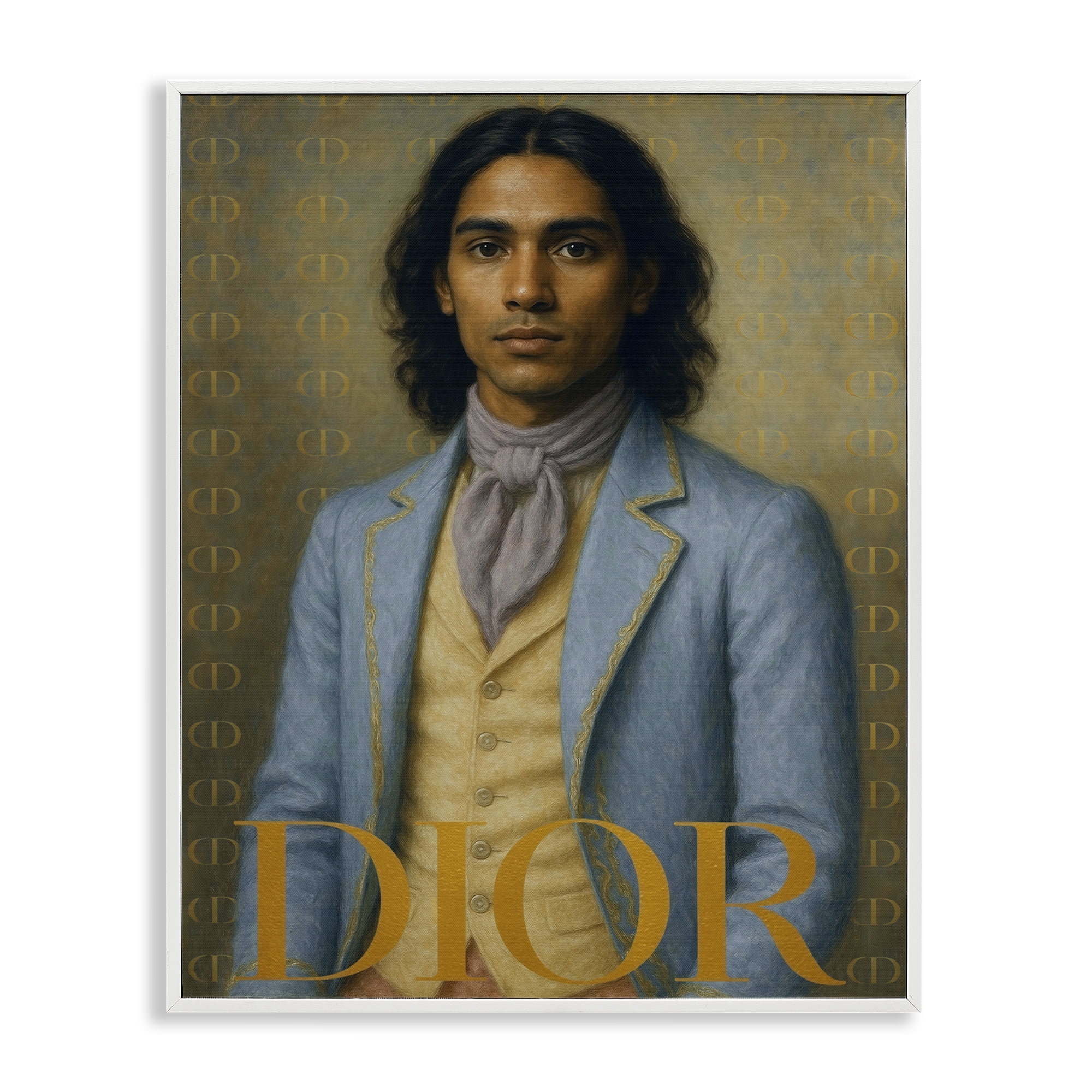 Stupell Industries Iconic Gentleman Fashion White Framed Giclee Art, design by Grotto Studios