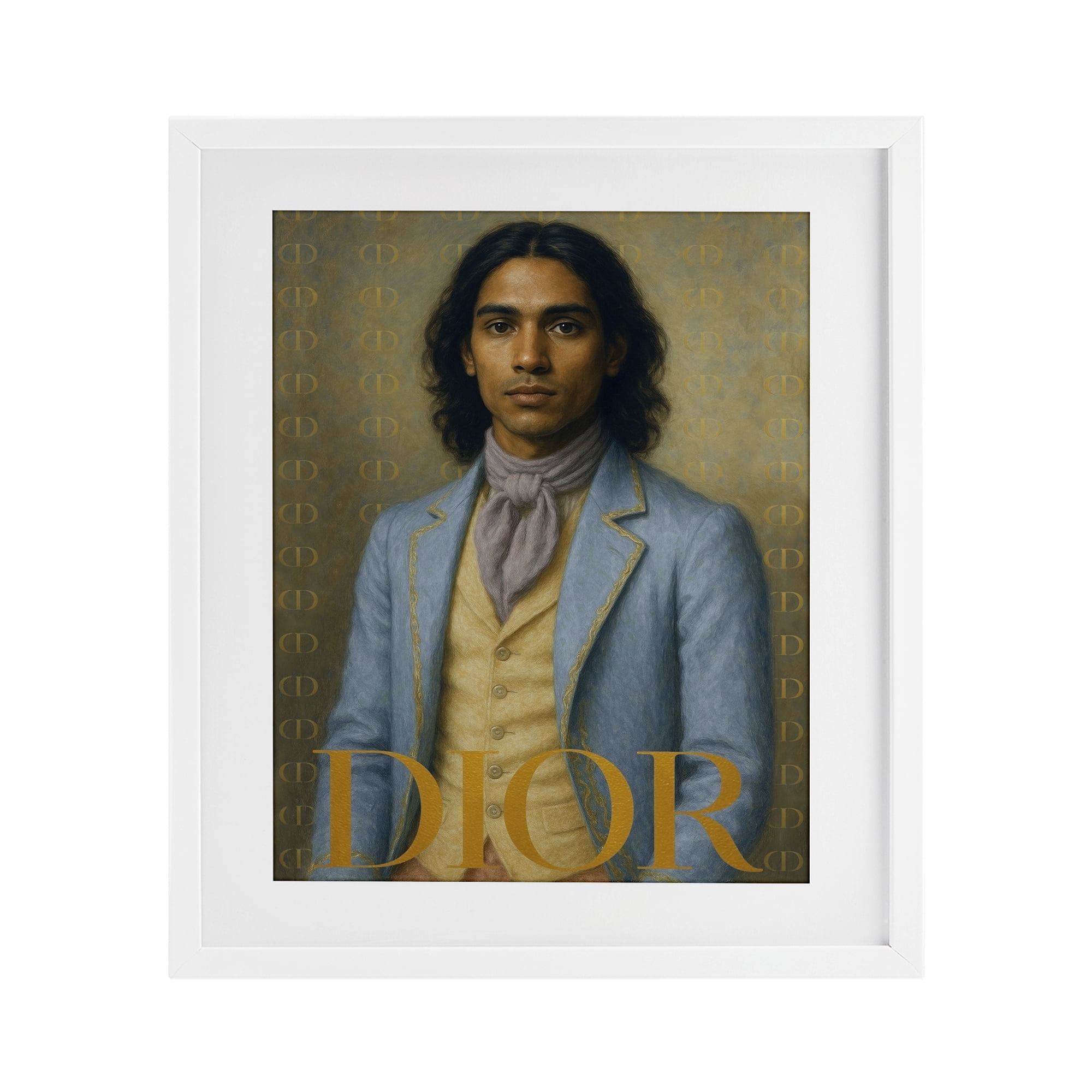 Stupell Industries Iconic Gentleman Fashion White Framed Print Under Glass, design by Grotto Studios