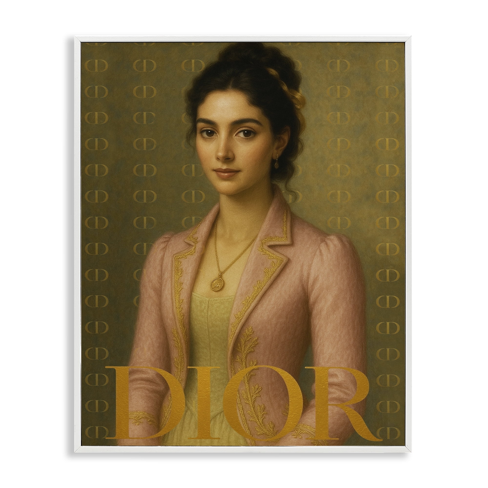 Stupell Industries Iconic Gentlewoman Fashion White Framed Giclee Art, design by Grotto Studios