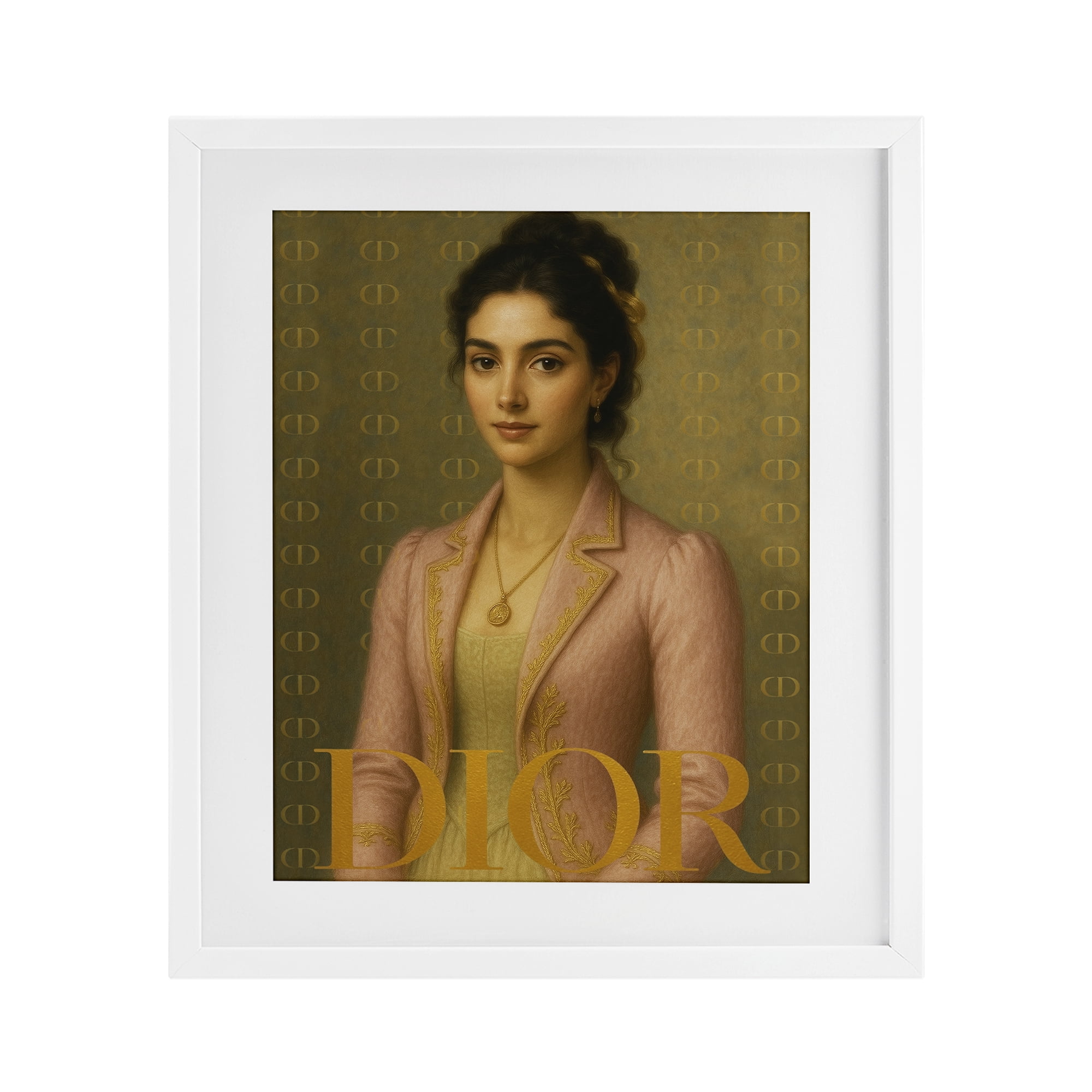 Stupell Industries Iconic Gentlewoman Fashion White Framed Print Under Glass, design by Grotto Studios