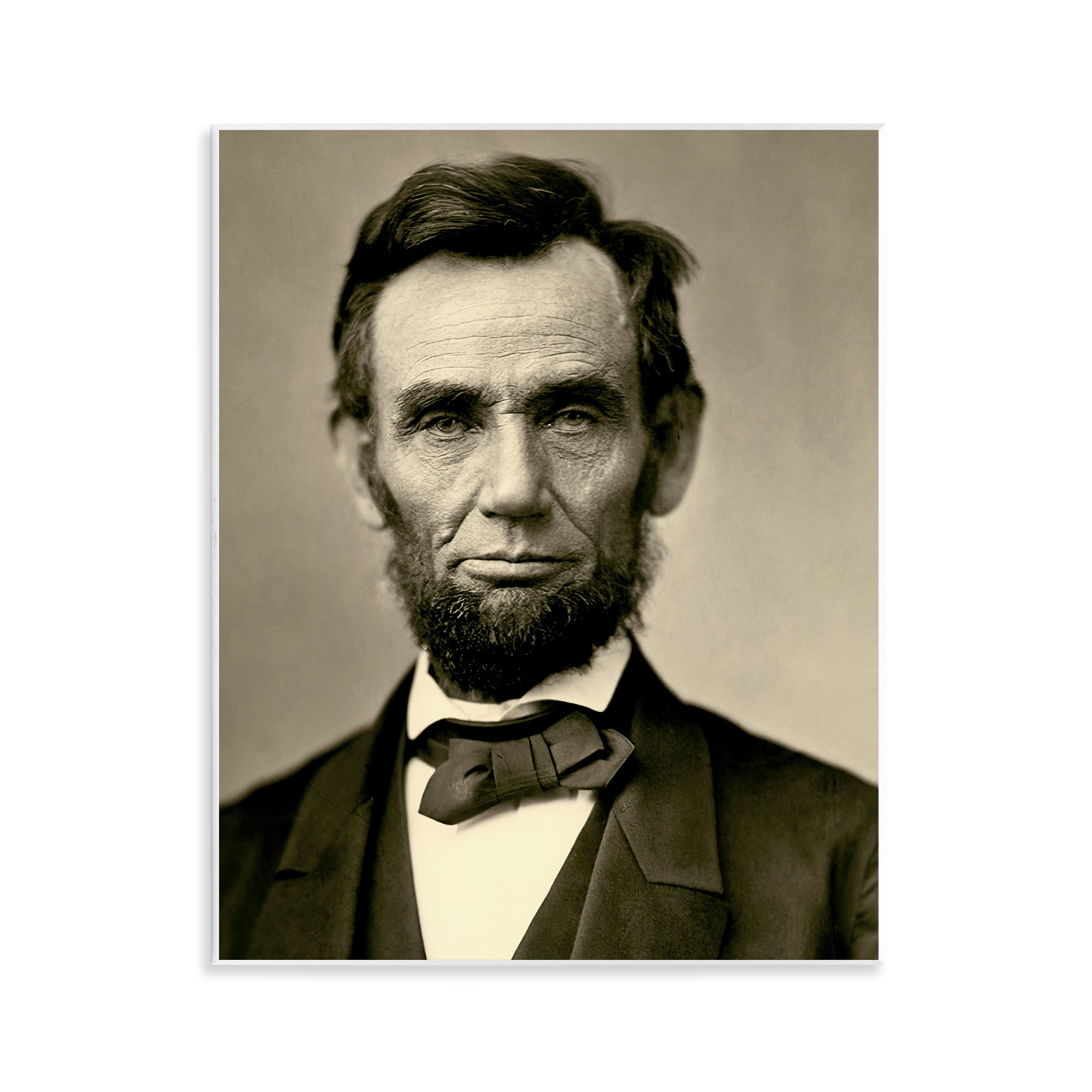 Stupell Industries Iconic Lincoln Portrait Wall Plaque Art, design by Alexander Gardner