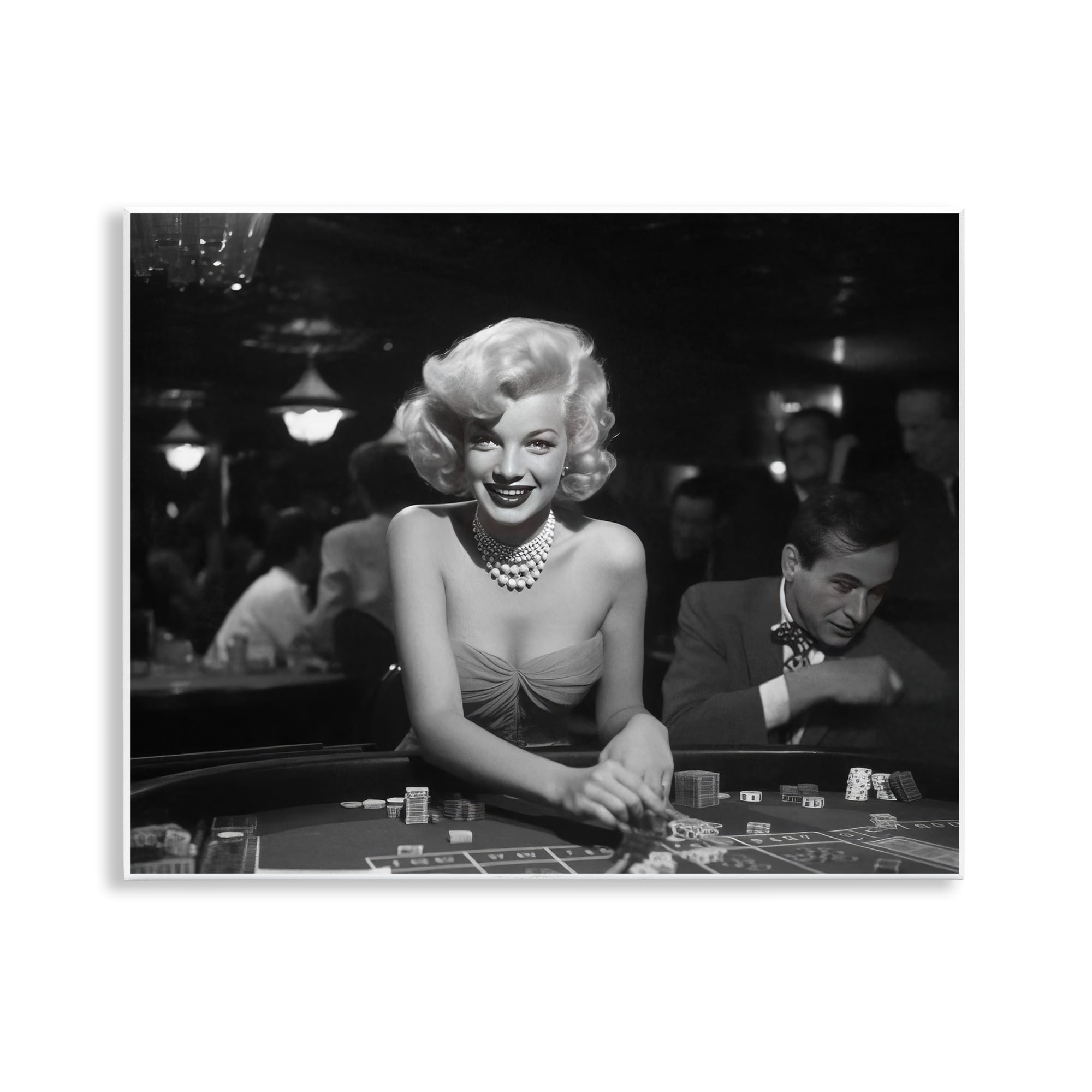 Stupell Industries Iconic Marilyn Portrait Novelty Photography Unframed Art Print Wall Art, 14 x 11