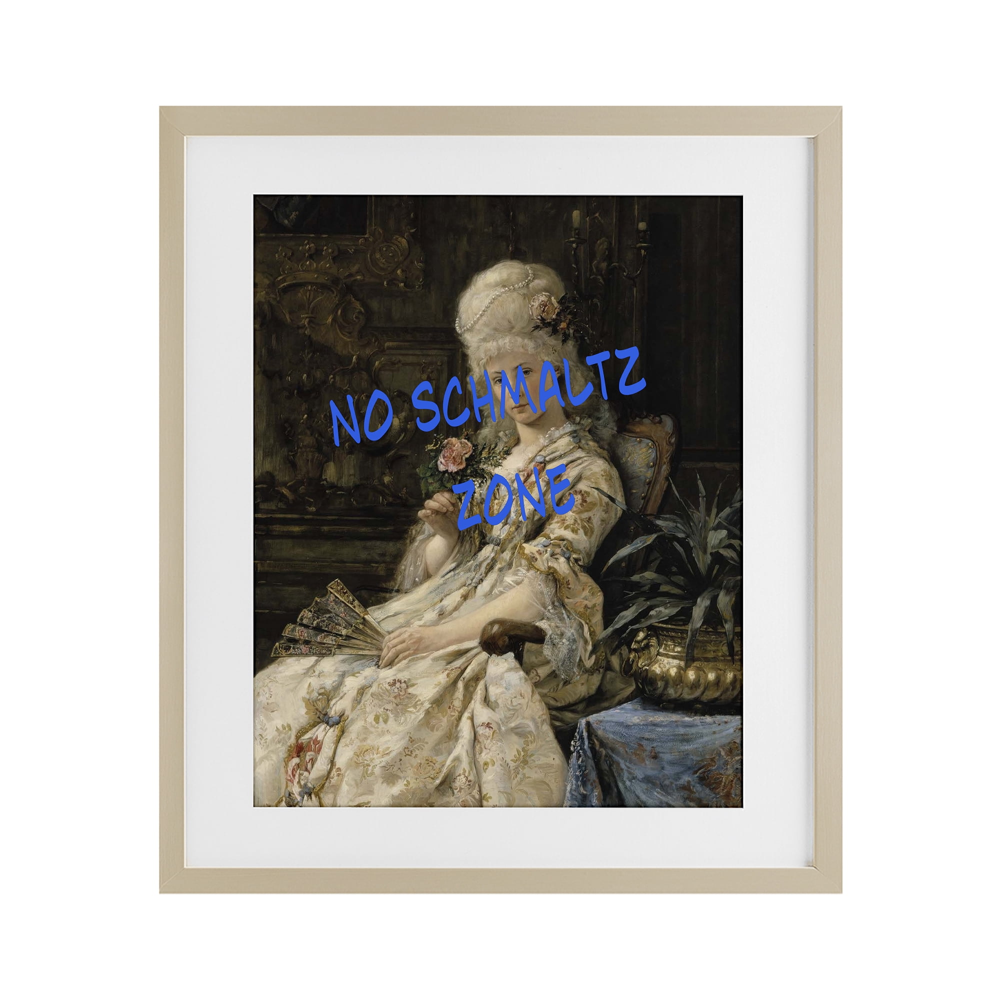 Stupell Industries Iconic No Schmaltz Zone Birch Framed Print Under Glass, design by Grotto Studios