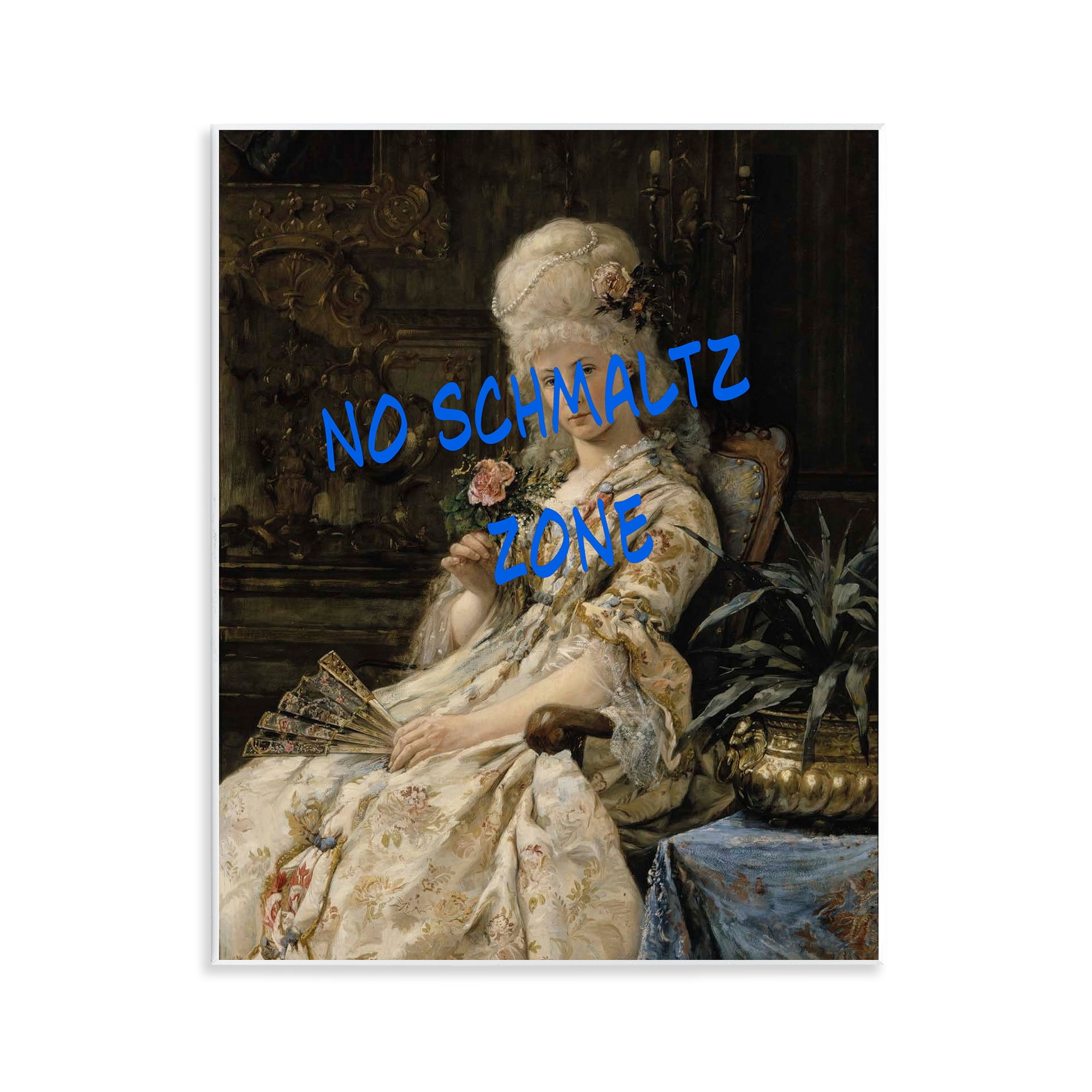 Stupell Industries Iconic No Schmaltz Zone Wall Plaque Art, design by Grotto Studios