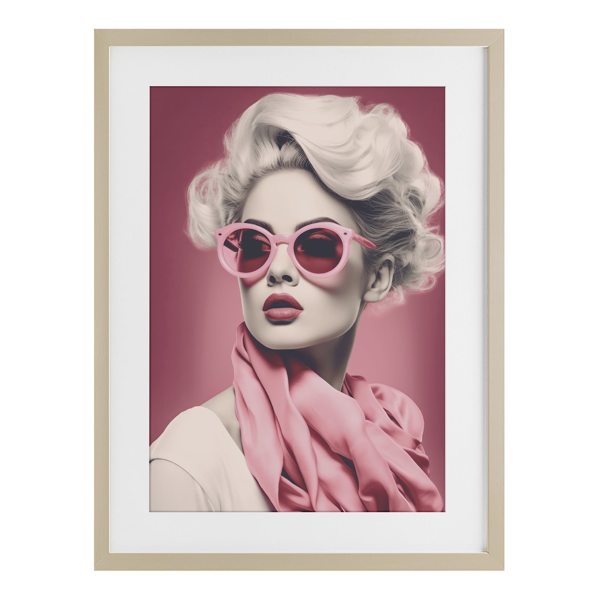Stupell Industries Iconic Retro Chic Portrait Birch Framed Print Under Glass, design by Andrea Haase