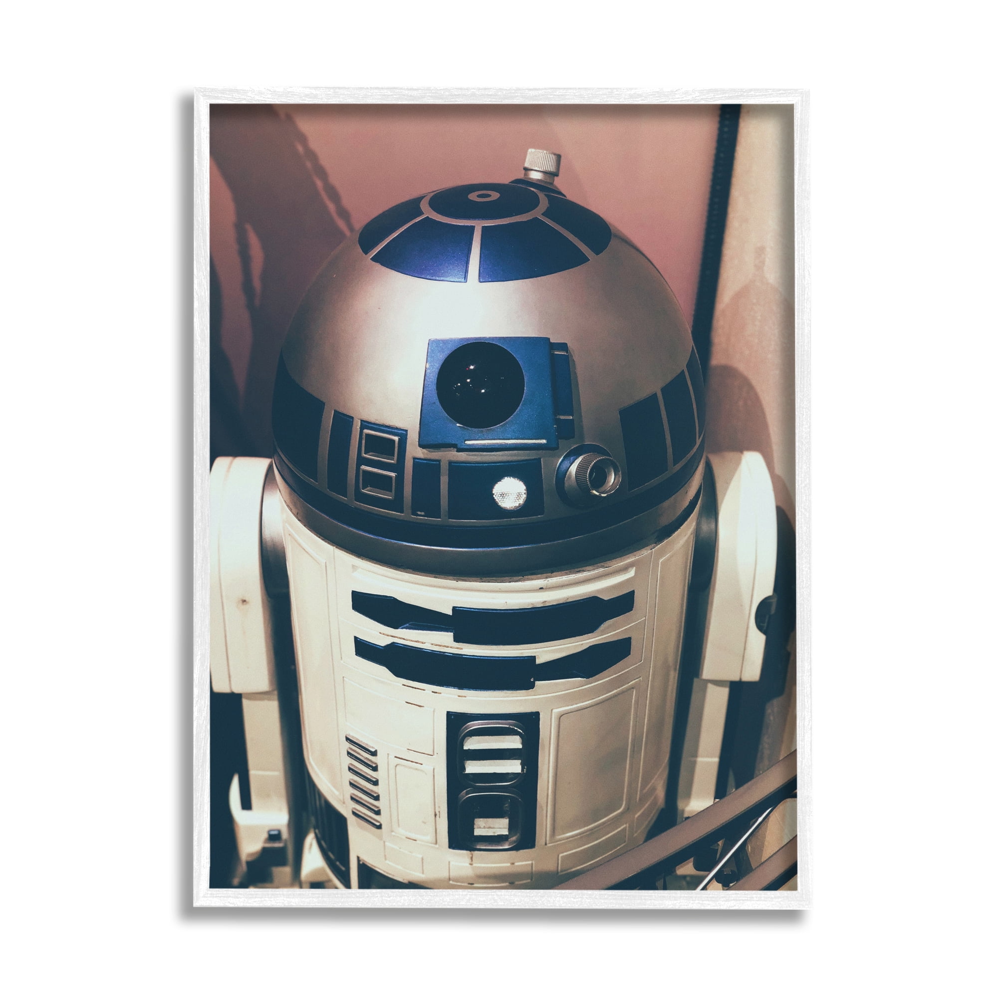 Stupell Industries Iconic Retro Sci-fi Space Robot Blue White, 11 x 14, Designed by Nice Nshuti