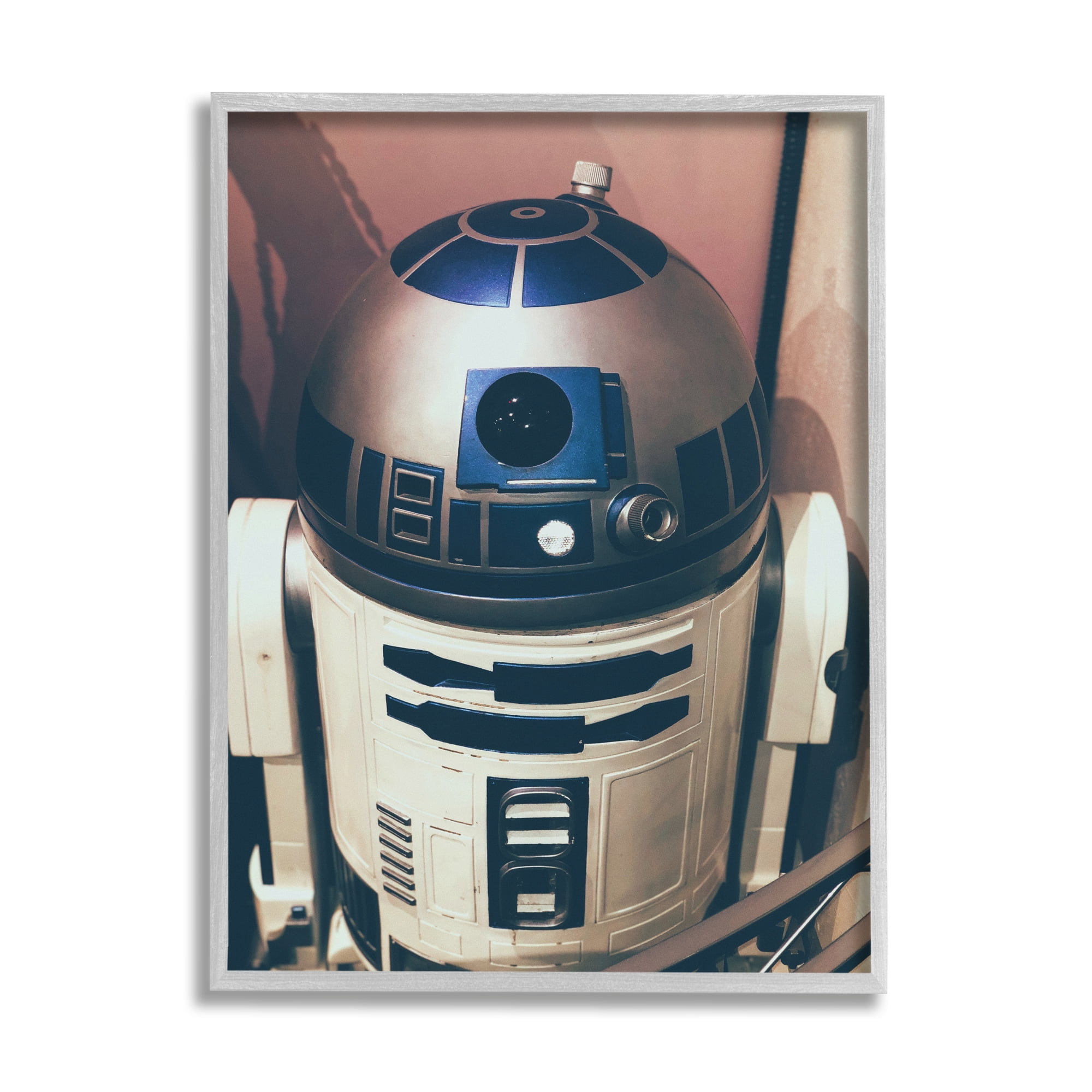 Stupell Industries Iconic Retro Sci-fi Space Robot Blue White, 11 x 14, Designed by Nice Nshuti