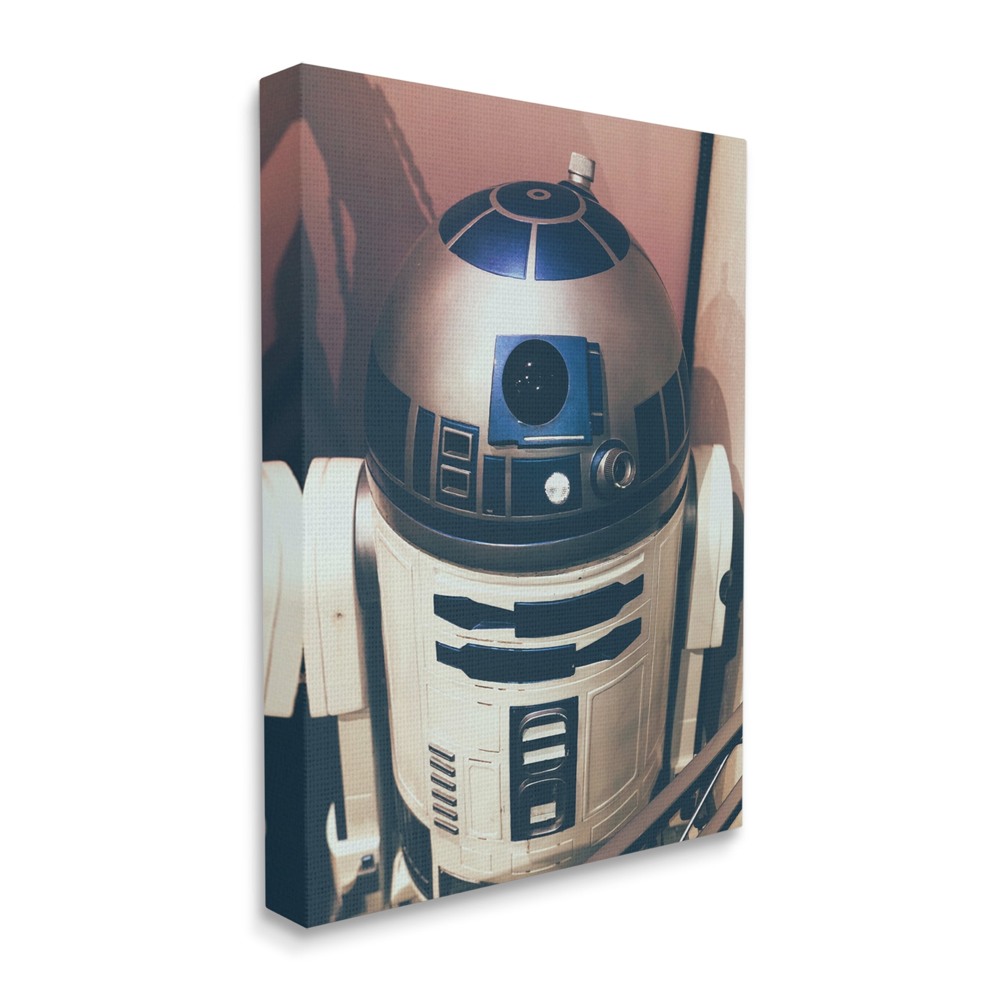 Stupell Industries Iconic Retro Sci-fi Space Robot Blue White, 16 x 20, Designed by Nice Nshuti