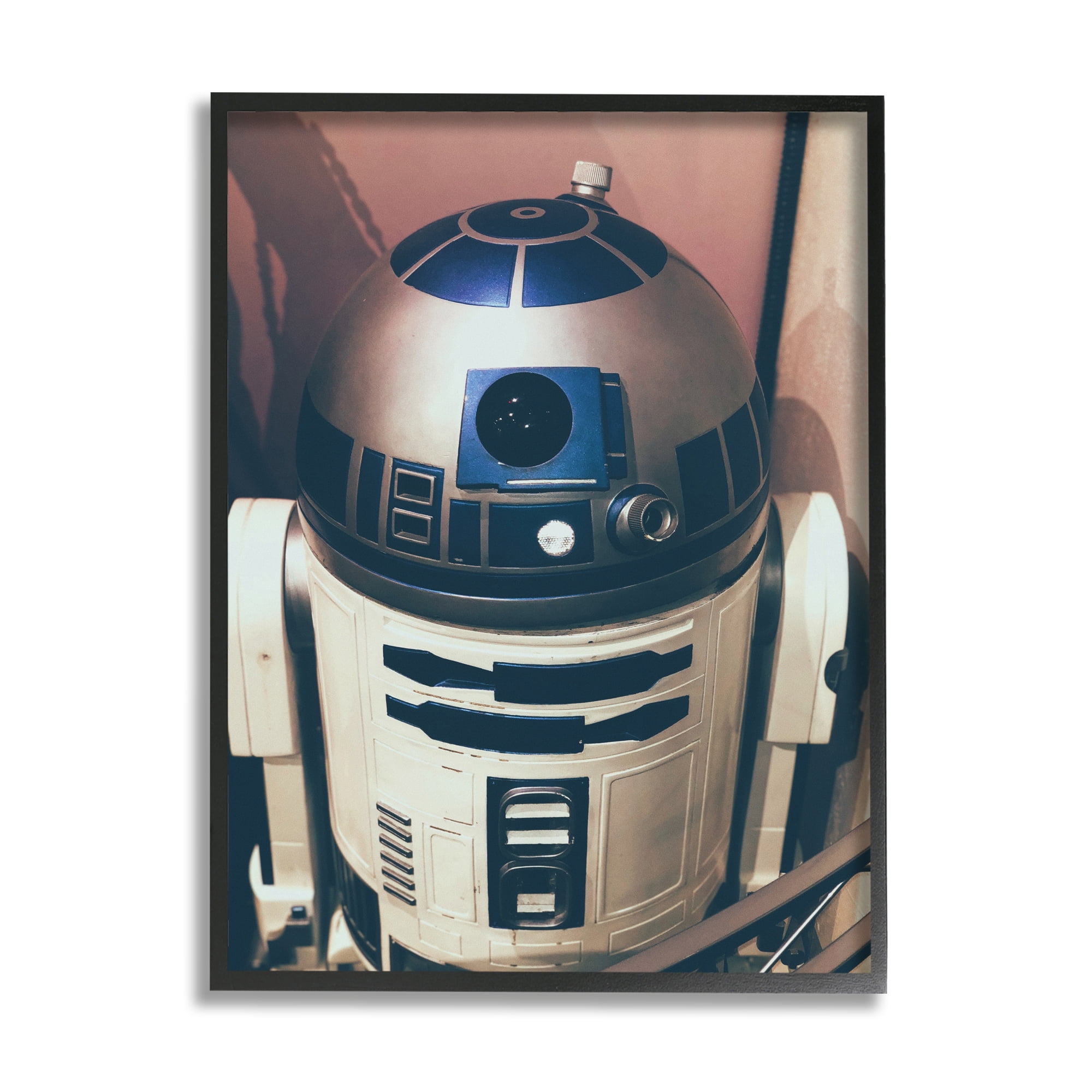 Stupell Industries Iconic Retro Sci-fi Space Robot Blue White, 24 x 30, Designed by Nice Nshuti