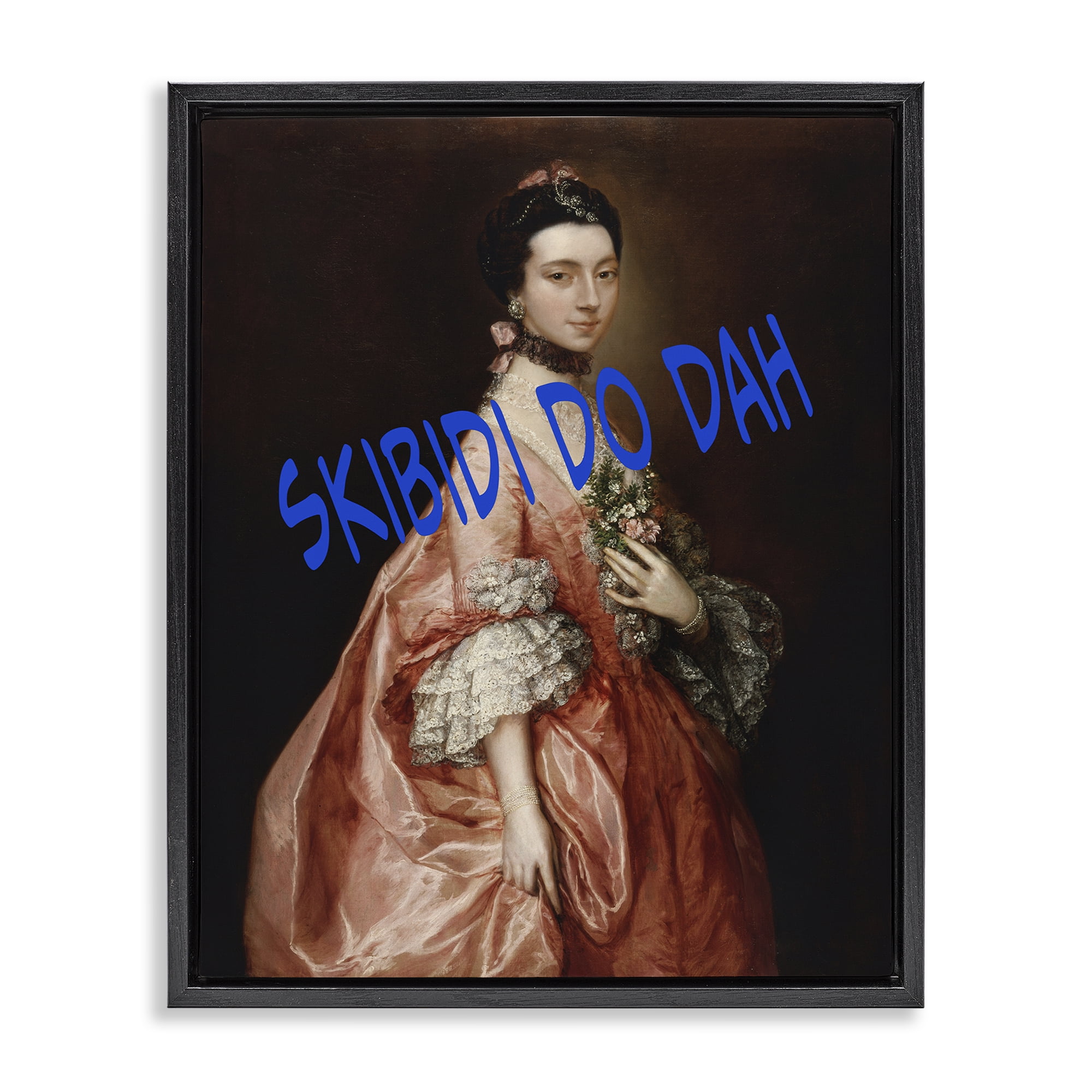 Stupell Industries Iconic Skibidi Do Dah Black Framed Floater Canvas Wall Art, design by Grotto Studios
