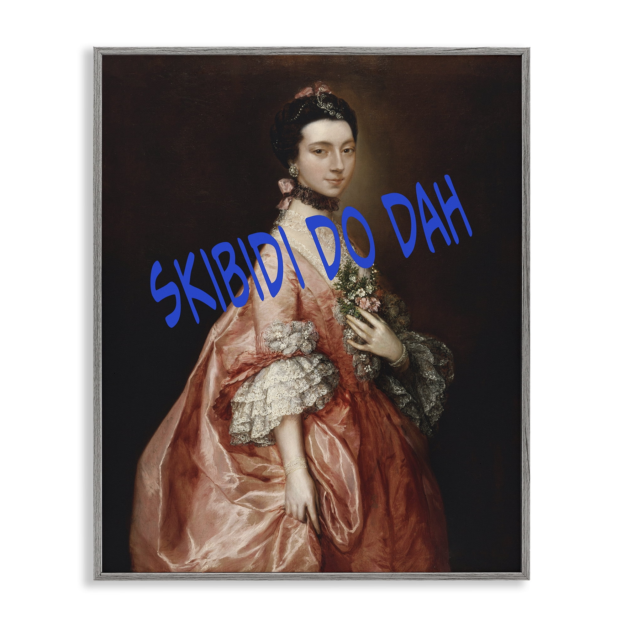 Stupell Industries Iconic Skibidi Do Dah Gray Framed Giclee Art, design by Grotto Studios