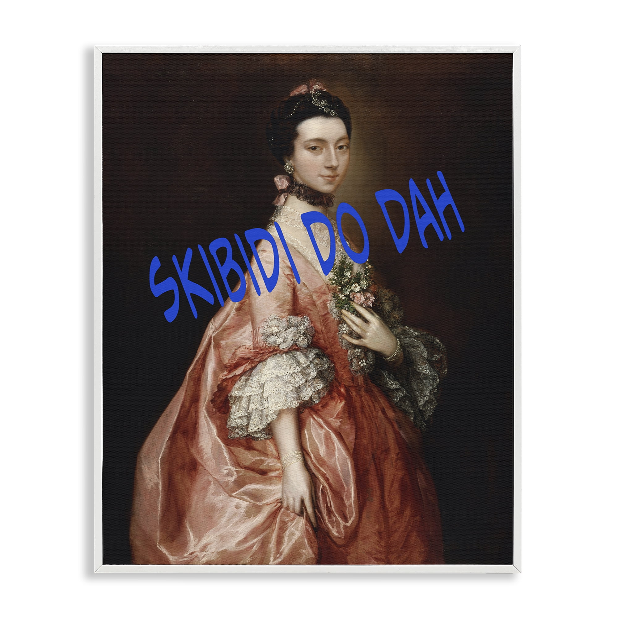 Stupell Industries Iconic Skibidi Do Dah White Framed Giclee Art, design by Grotto Studios